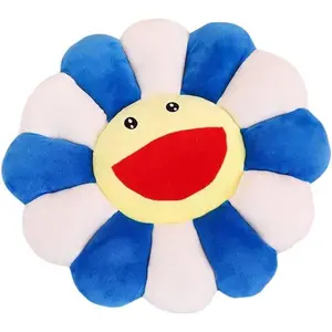 ANSQU Flower Plush Pillow Sunflower Cushion 16.5in 42cm Soft Comfortable Colorful Sunflower Plush Toy for Home Bedroom Restaurant Decor Durable Double-Sided Microfiber