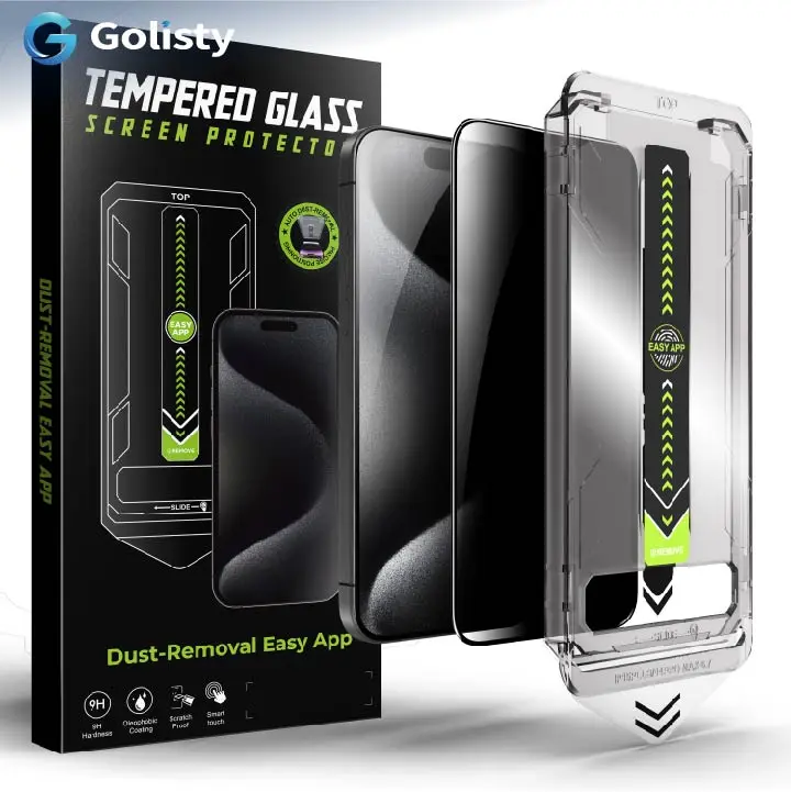 Privacy Screen Protector for iPhones [28° Anti-Spy] 9H Tempered Glass, Anti-Scratch, Full Coverage, Easy Installation Zero Bubble