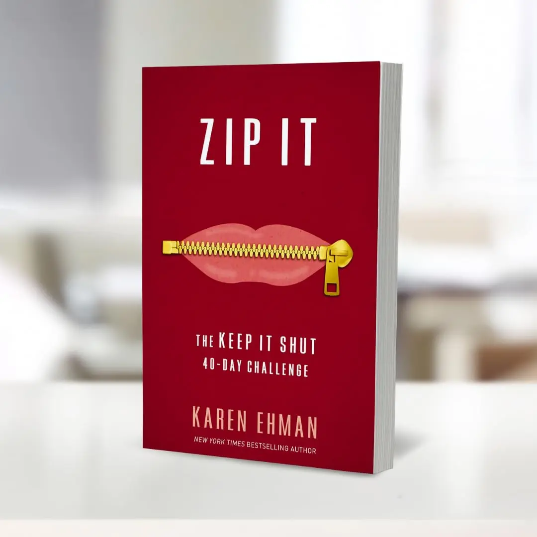 Zip It: The Keep It Shut 40-Day Challenge by Karen Ehman | Christian Devotional & Communication Guide | Paperback