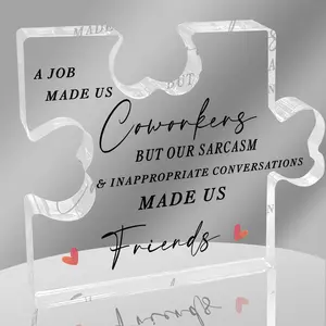 Coworkers Appreciation Gifts for Women Men, Friendship Keepsake for Coworkers, Birthday Thank You Leaving Gifts, Inspirational Office Sign Acrylic Plaque Decor Puzzle Sign - Acrylic Puzzle Plaque