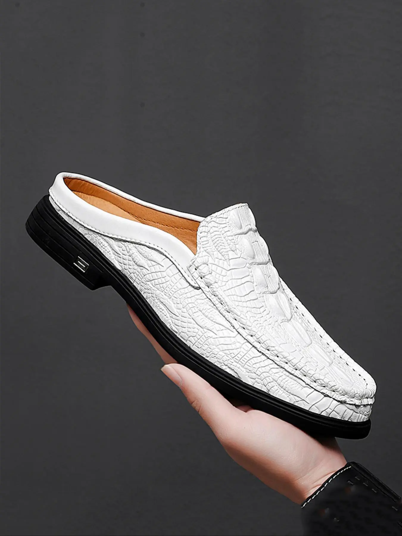 Men's Business Casual Half Slippers, Comfortable Non-slip Slippers, Non Slip Mules, Fashionable Slippers for Outdoor Activities, Footwear, Mule Shoes