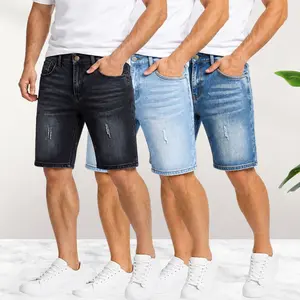 Clean Gent Men’s Cotton Breathable Basic Denim Shorts, 3-Pack — Casual, versatile, comfortable shorts with stretch for everyday wear