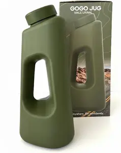 Modern Male Urinal with Leak Proof Screw Cap Lid Large 42oz Capacity Odor-Proof Portable for Trucker Nighttime Emergency Hunting Outdoor Long Drives Camping Olive Green