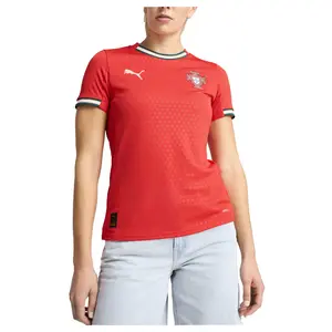 PUMA Womens Portugal Home Crew Neck Short Sleeve Jersey Casual - Red