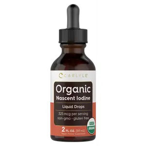 Carlyle Organic Nascent Iodine Liquid Drops | 2 fl oz | Vegan Supplement | Non-GMO, Gluten Free