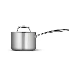 Tramontina Covered Sauce Pan Stainless Steel Tri-Ply Clad 1.5-Quart