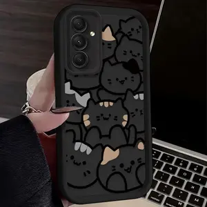 Cartoon Animal Cute Cat Protective Phone Case Cover for Samsung Galaxy A35 A55 A15 A25 A16 A06 A05 A05S A24 A13 A23 A12 A22 A32 A52 A71 A51 4G
