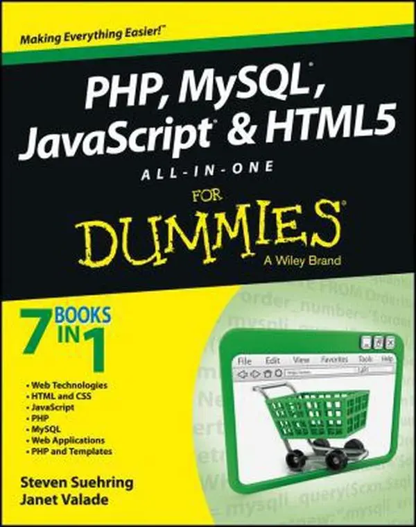 USED Book - PHP, MySQL, JavaScript & HTML5 All-in-One For Dummies by Steve Suehring (Paperback) - english