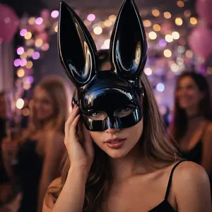 1 PCS Unisex Rabbit Animal Half Face Cosplay Party Mask, Perfect for Birthdays & Gatherings, Suitable for Men & Women, Model Xinghao Design