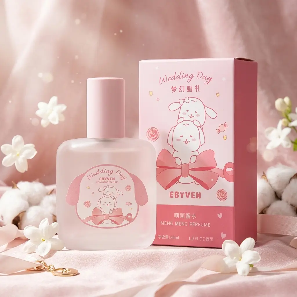 EBYVEN Women's Wedding Day Eau de Toilette - Single Item, Jasmine, Cotton & Musk Soft Clean Floral Fragrance, Romantic Bridal Scent, 1.0 fl oz