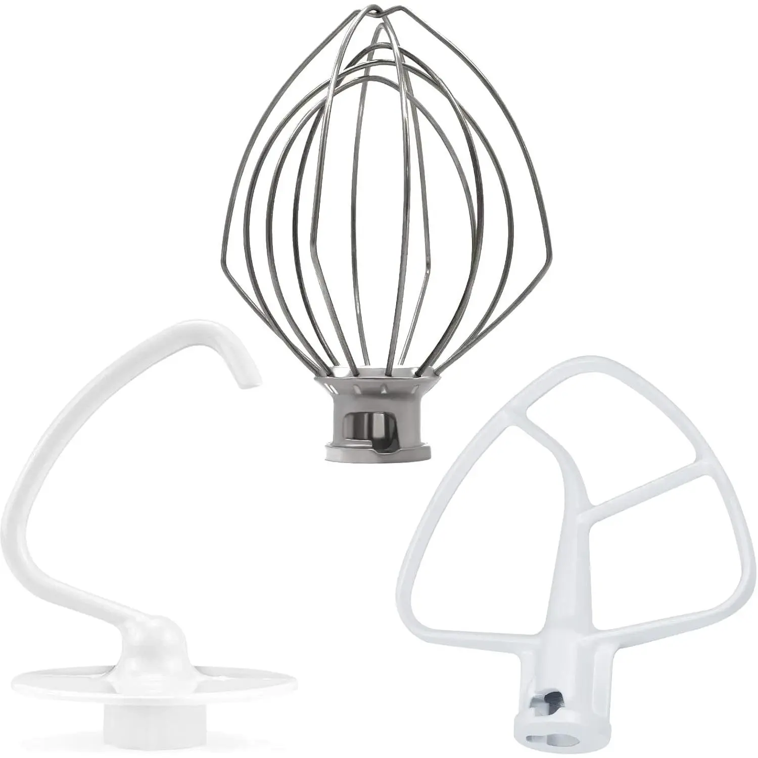 Mixers Accessories for Kitchen Tilt- Stand Mixers K45DH Dough Hook K45B Coated Flat  Paddle K45WW Wire Whip Compatible with kitchen aid Mixers Accessories by