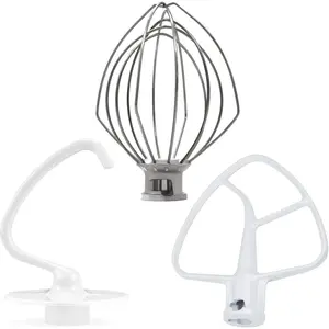 Mixers Accessories for Kitchen Tilt- Stand Mixers K45DH Dough Hook K45B Coated Flat  Paddle K45WW Wire Whip Compatible with kitchen aid Mixers Accessories by