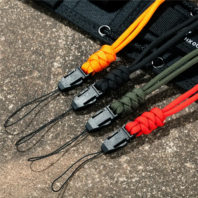 New 2026 Multi-function Paracord Survival neckband lanyard ID card gym neckband phone with Knife Flashlight USB ID holder DIY neckband