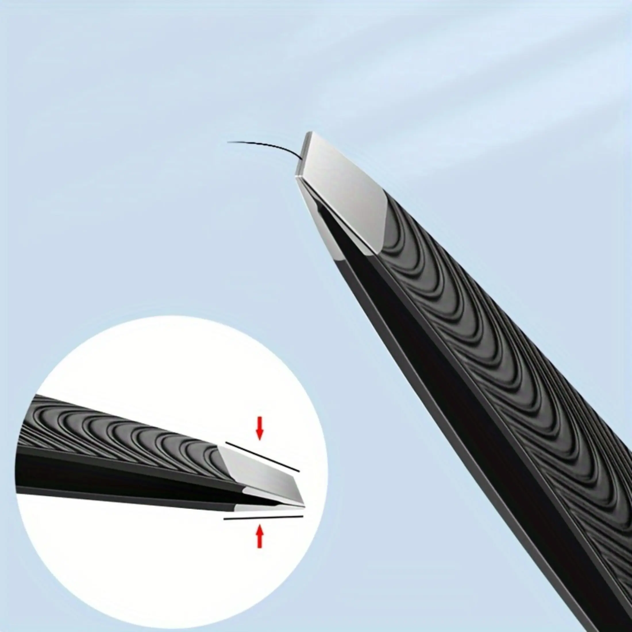 2pcs Professional Precision Tweezer Hair Plucker - Slant Tip for Easy Hair and Eyebrow Grooming - Eyebrow Makeup Tool - Cosmetic Tools - Stainless Steel