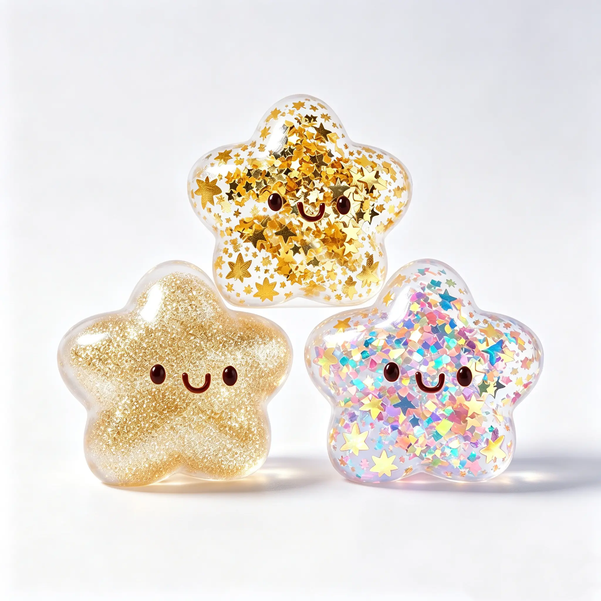 taba squishy Back To School Handmade Squishy Toy Set- 3 Styles Gold Star Design, Stretchable, Squeezable, Soft Non-Toxic Stress-Relieving Sensory Toy for Entertainment