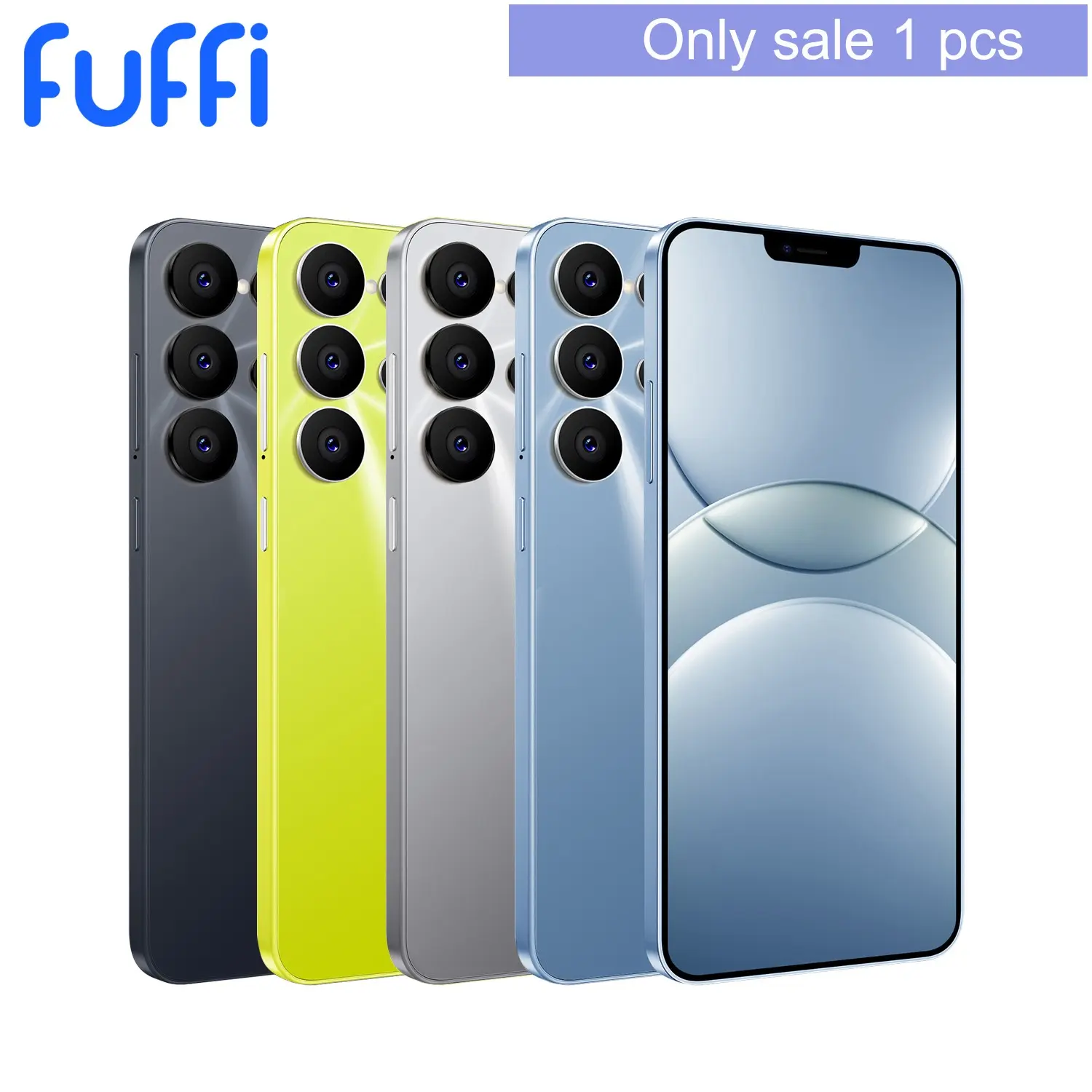 Fuffi スマートフォン ダークブルー Fuffi Smart Unlock Dual Sim Smartphone Cellphone 6.56 Inches 4GB