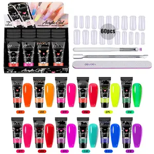 Nail Extension Gel Kit, 12 Color Extension Nail Extension Gel Set Soak Off UV Gel For All In One Kit Builder Nail Gel Gift For Women