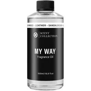 Luxury Hotel Scent My Way Diffuser Oil (500ml/16.9Fl oz) - Aromatherapy for Large Room & Home - Fragrance Oil for Ultrasonic & Waterless Diffusers - Sandalwood, Cedarwood, Iris