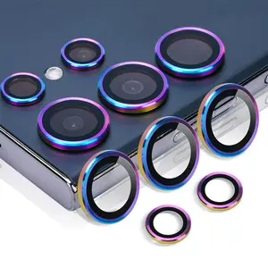 1 Pack New Release Camera Phone Lens Protector for Samsung Galaxy S25 Ultra S26/S26 Plus/S26 Ultra- Aluminum Ring Tempered Glass with Colorful Design, 9H Hardness, Anti-Scratch, HD Clear, Bubble-Free Installation
