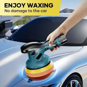 Cordless Car Buffer Polisher,6 In Buffer Polisher Kit with 2 Pack 21V Rechargeable Batteries,6 Variable Speed 5500RPM Orbital Polisher for Car Boat Detailing, Polishing,Scratch Removing
