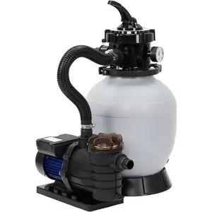 12" Sand Filter Pump - 1Lb Filter Ball, 2641GPH 1/2HP Pool Sand Filter for Above Ground and Inground Pool Up to 7500 Gallons,with 6-Way Multi-Port Valve & Strainer Basket Easy Installation