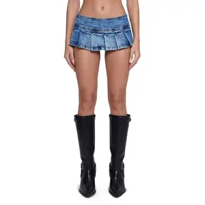 Harlow Micro Belt Skirt - Blue