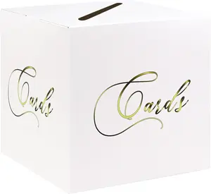 White and  Card Box  Card Box Holder Envelope Box for Wedding Birthday  Shower Retirement Party Graduation Card Box