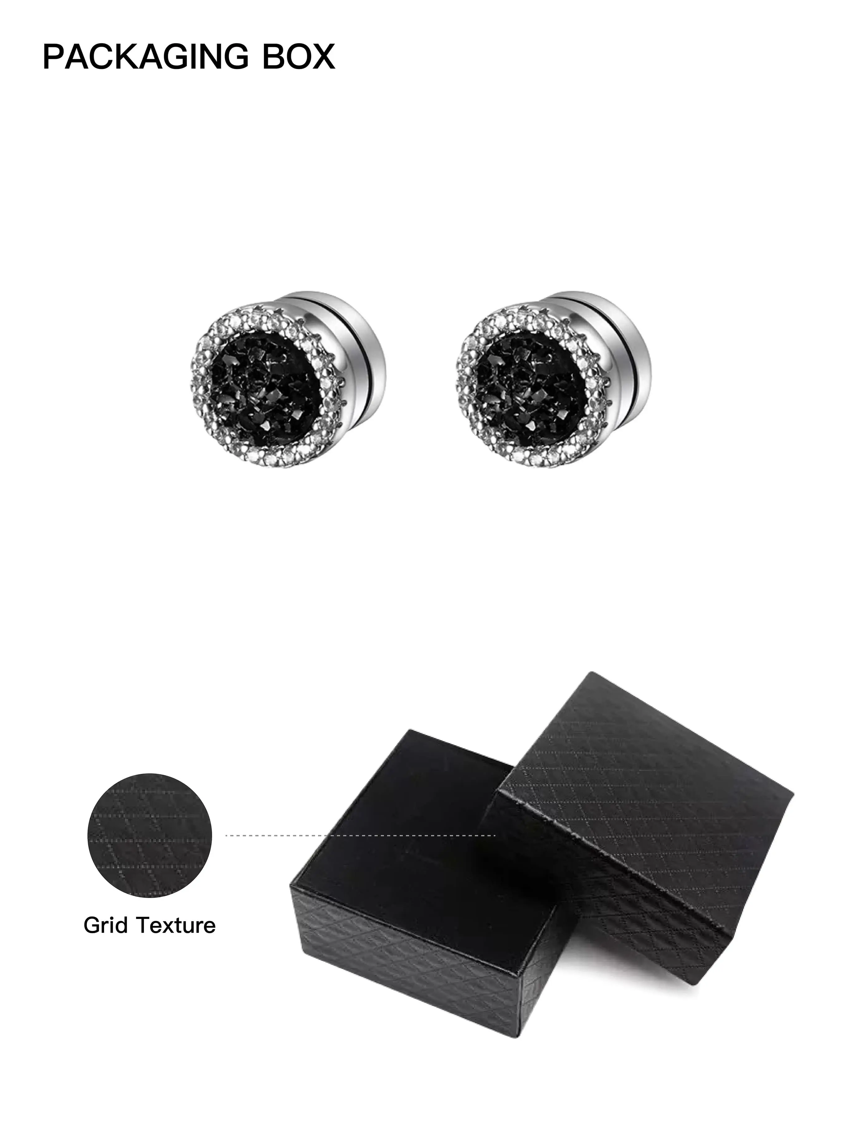 Rhinestone Decorated Magnetic Earrings, Fashionable Earrings for Women & Men, Trendy All-match & Exquisite Jewelry for Birthday Gift