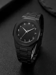 Luxury Business Men's Watch, Octagonal Case, Analog Face, Quartz Movement, Solid Pattern, Alloy Material, All-Season Wear