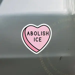 Anti ICE Valentines Day Bumper Sticker, Immigration Rights Decal, Political Protest Sticker, Anti Trump , chinga la migra, anti ice, funny car magnet