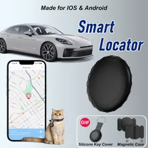 GPS Tracker for Car or Pet, Zero Fees, 7-Day Location History, Work for IOS and Android, Mini Trackers Device with Weatherproof Magnetic Case