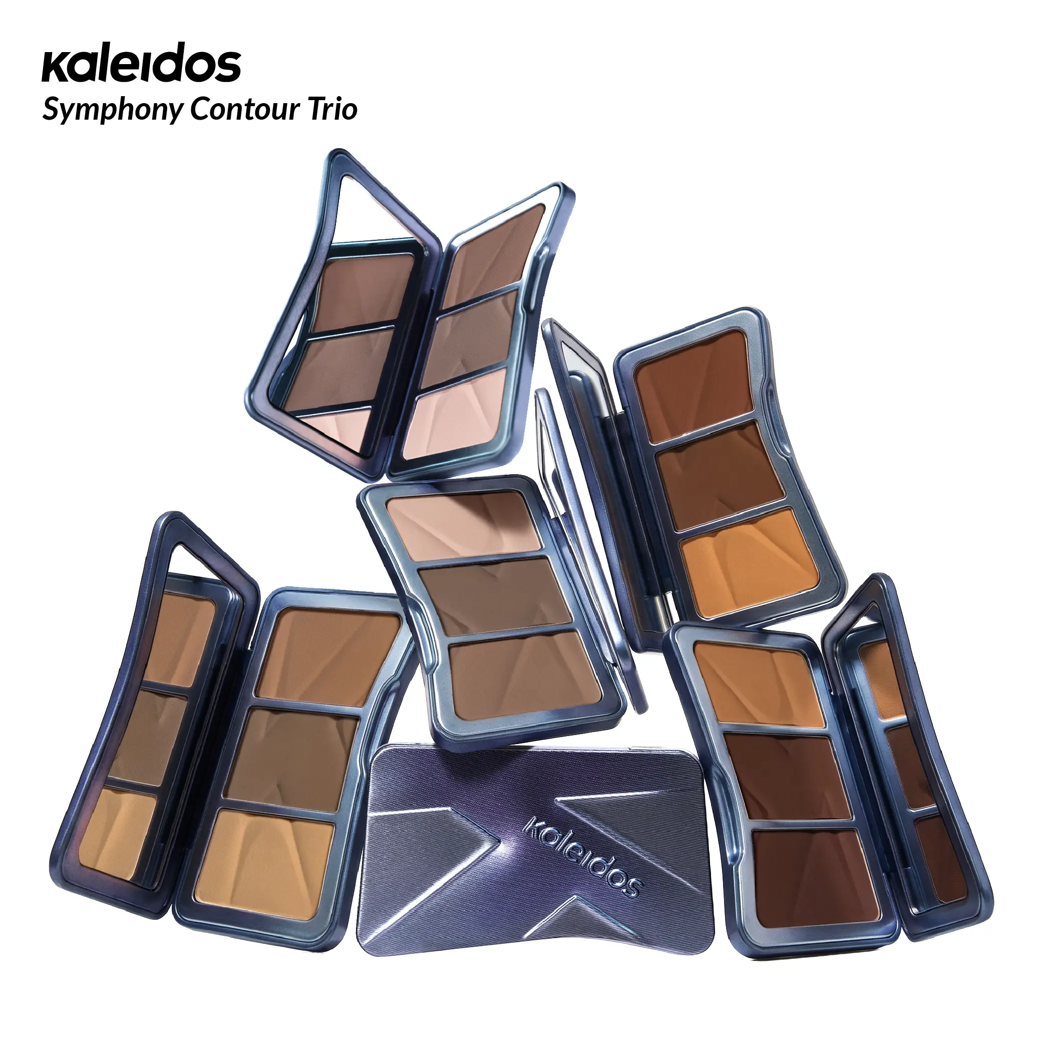 Kaleidos Symphony Contour Trio | 3-in-1 Contouring Palette for Natural Sculpting, Summervibes, Flawless Definition & Silky-Smooth Powder, Skin-Like Finish Bronzer, Suitable for Many Skin Types, Beauty, Makeup Products, Gift for Women & Girls