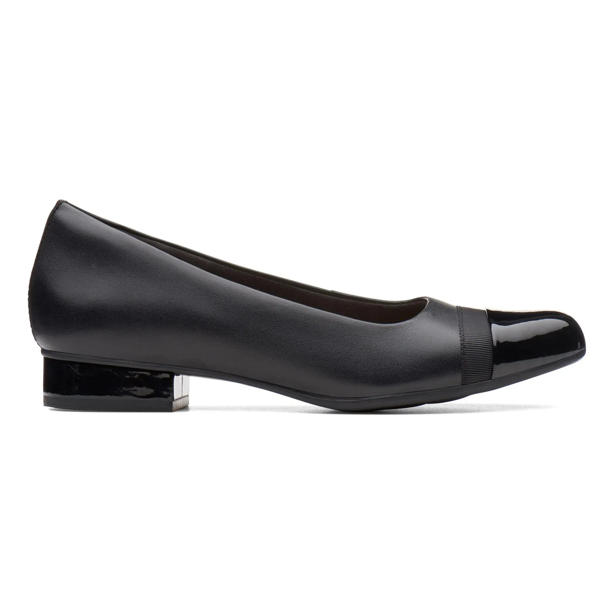 Clarks Collection Leather Cap Toe Kitten Heel-Juliet Monte
