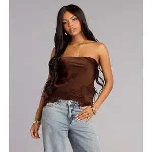 Silky Shine Satin Tube Top Silky Shine Satin Tube Top