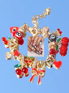 Cherry 8 Ball DIY Charm Bracelet, Star Girl Bracelet, Butterfly Heart Bracelet, Fashion Bracelet