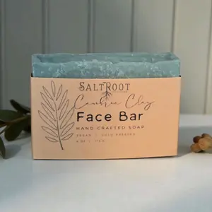 SaltRoot Cambria Clay Facial Soap Cold Processed Bar Hand Crafted Vegan 4 oz 113g