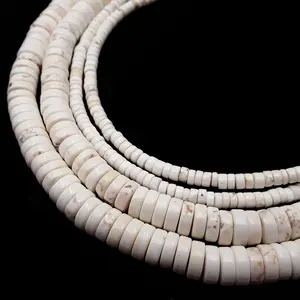 White Turquoise Heishi Discs Beads 2x3mm 2x4mm 3x6mm 3x8mm 3x10mm 15.5" Strand