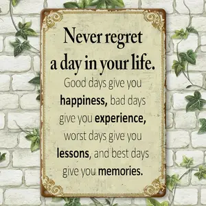 1pc of a Witty Metal Vintage Iron Sign Measuring 8 by 12 Inches, Perfect for Outdoor Wall Decoration, Suitable for Porches, Garages, Homes, Cafes, Bars, Clubs, Farms, And Gardens, Featuring a Humorous Quote Ideal for Holiday Presents