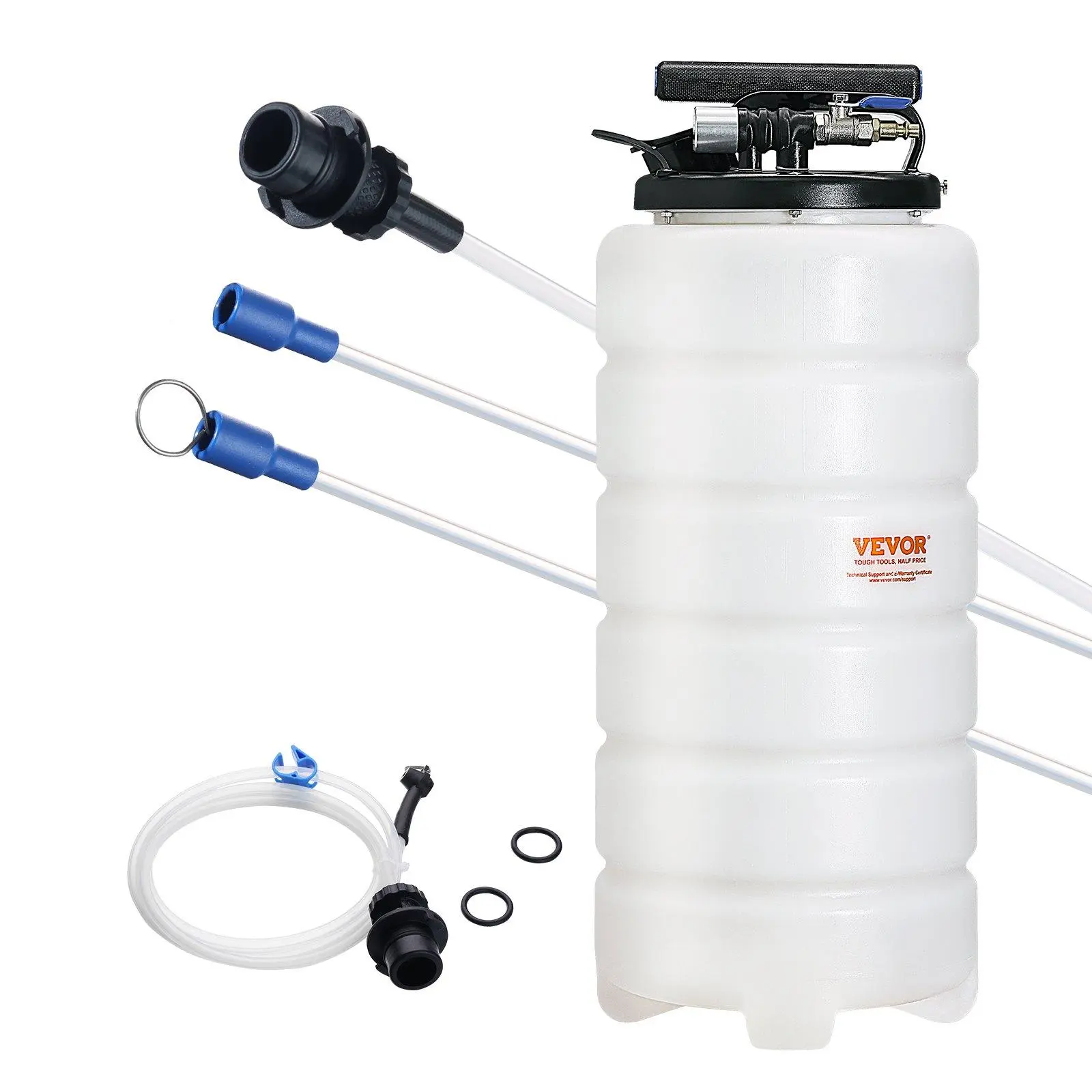 【Summerfinds】VEVOR Fluid Extractor 4 Gallons (15 L)Pneumatic/Manual Oil Changer Vacuum Fluid Extractor with Dipstick and Suction HoseOil Extractor Change Pump for Automotive Fluids Vacuum Evacuation,father'sdaygifts,car accessories