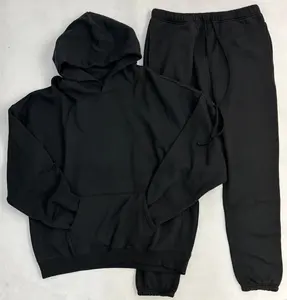 2022 Classic Black Hoodie Pants Set--Pullover Hoodie & Jogger Pants  cleanfit Street Style Comfortable Unisex Style Clothes