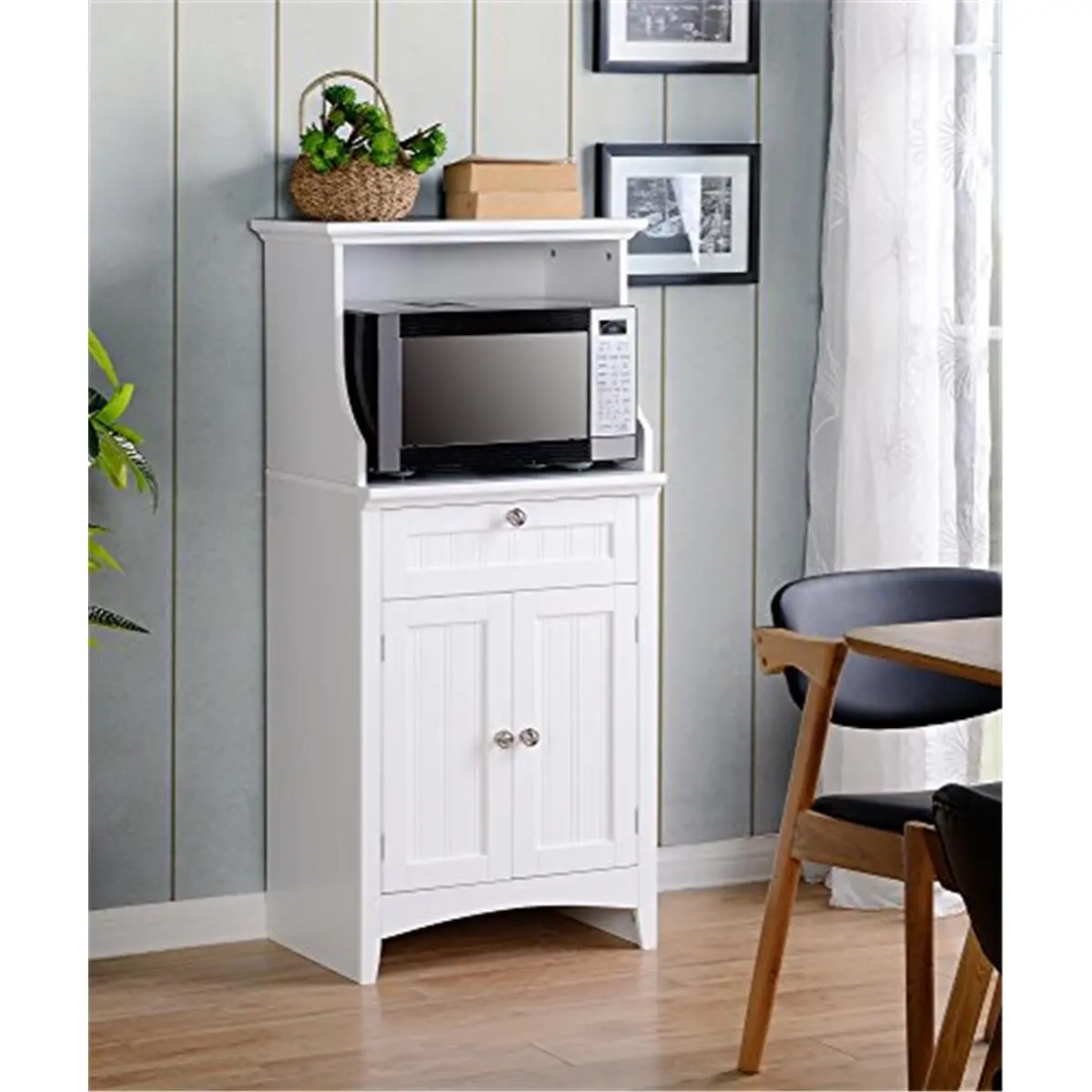 212 MAIN American Classics Kitchen Utility Cabinet - Kitchen Appliances Cabinet, Space-Saving Indoor Unit with Hidden Storage, Raised Panel, Spacious Drawer for Microwave & Coffee Maker