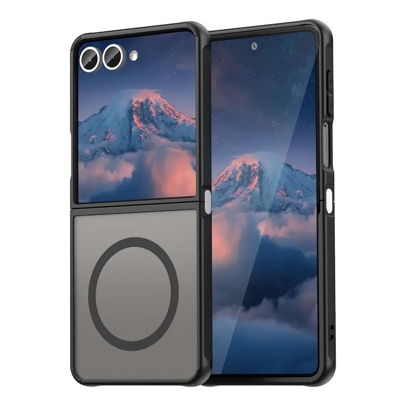 Matte Translucent Magnetic Protective Case For Samsung Z Flip 7 Flip7 5G Smartphone Lens Protect Wireless Charging Shockproof Cover Casing Smartphone Shell Accessories Smartphone Protector Durable Cellphone Shell