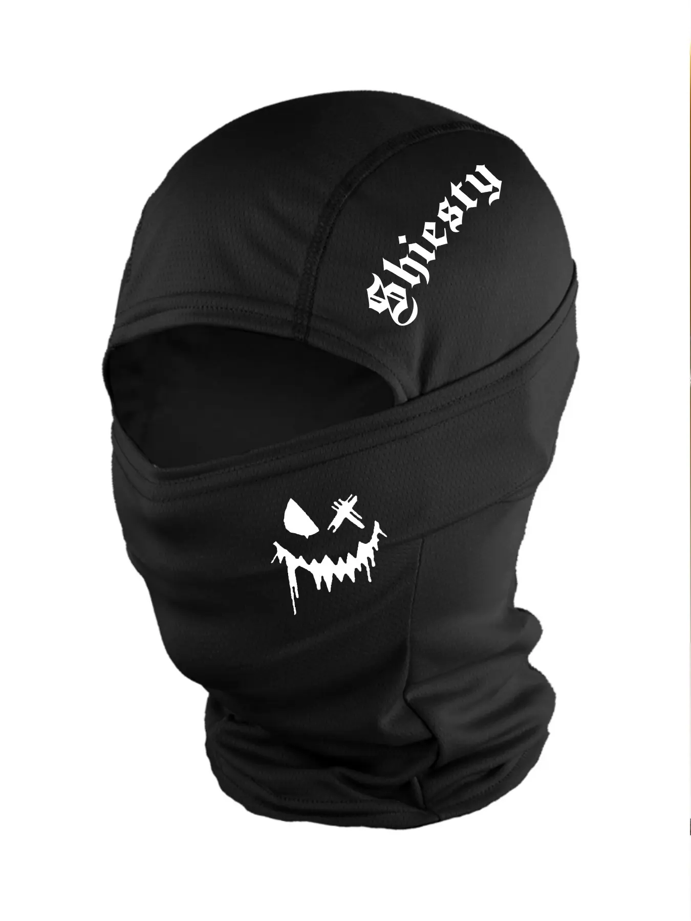 3pcs/2pcs/1pc Unisex Smiley Face and Letter Balaclava Mask Neck Gaiter Masks Headwear Breathable Face Cover Ski Mask for Men Women Outdoor Sports Hiking Fishing Commuting Suitable for Daily Wear Breathable Face Covering