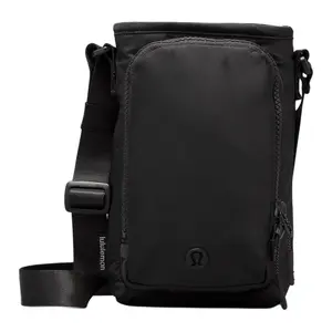 Lululemon Water Bottle 2L Crossbody Bag with Front Pocket and Adjustable Strap – Recycled Nylon – Unisex – Black