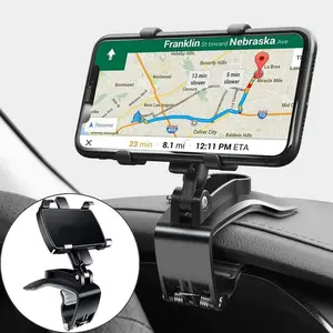 Universal Car Phone Holder Mount 360 Degrees Rotation Dashboard Phone Holder Fit 4-6.5 inch Phone [Upgrade Clip Never Fall] Car Phone Mount for iPhone,Samsung,Google