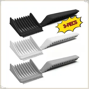 3PCS Professional Hair Cutting Combs Set, Long Handle Anti-Slip Barber Comb Kit for Men Home Haircuts, No Heat Styling Tool for Easy DIY Trimming, Family Grooming for Dad, Husband & Kids