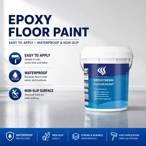 Premium Self-Leveling Epoxy Floor Coating | Heavy Duty High-Gloss Paint for Concrete Garage, Basement & Workshop | 1 Gallon & 3 Gallons