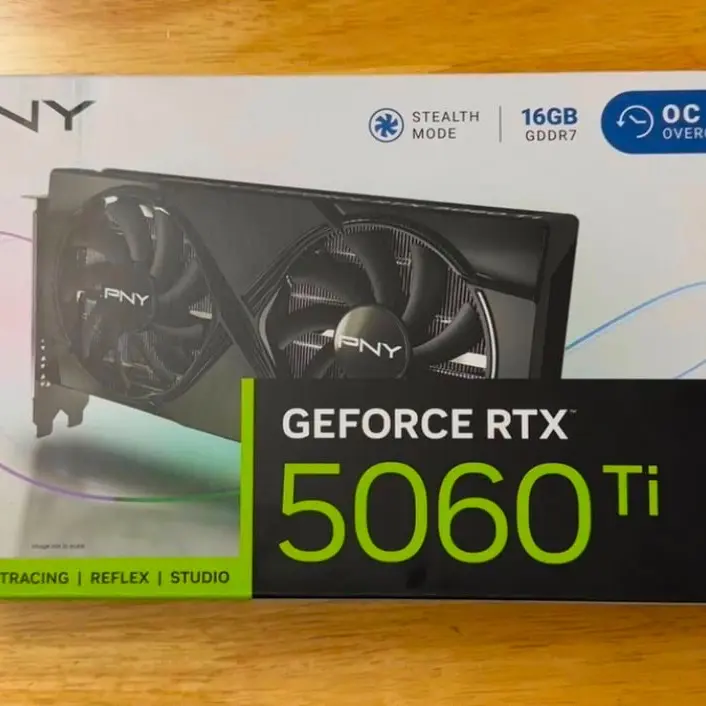 GeForce RTX 5060 Ti 16GB Overclocked Dual Fan GPU DLSS 4 PNY VCG5060T16DFXPB1-O