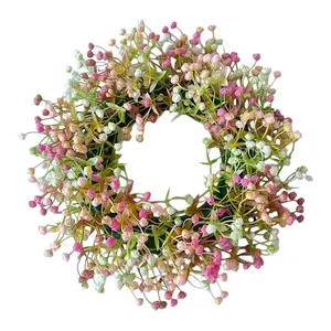 Artificial Starry Sky Flower Wreath 13.3 Inches, Realistic Decorative Wreath for Indoor/outdoor, Party & Holiday Decoration, Artificial Flower Decorations