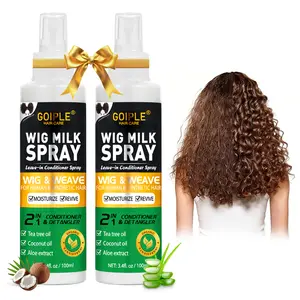 Wig Milk Spray Wig Spray for Synthetic Hair, Leave-In Conditioner Spray for Hair Wigs, Conditioner ＆ Detangler 2 in 1 Moisturize Spray, Hydrates & Replenishes Synthetic Wigs Easy Combing (3.4 fl oz)